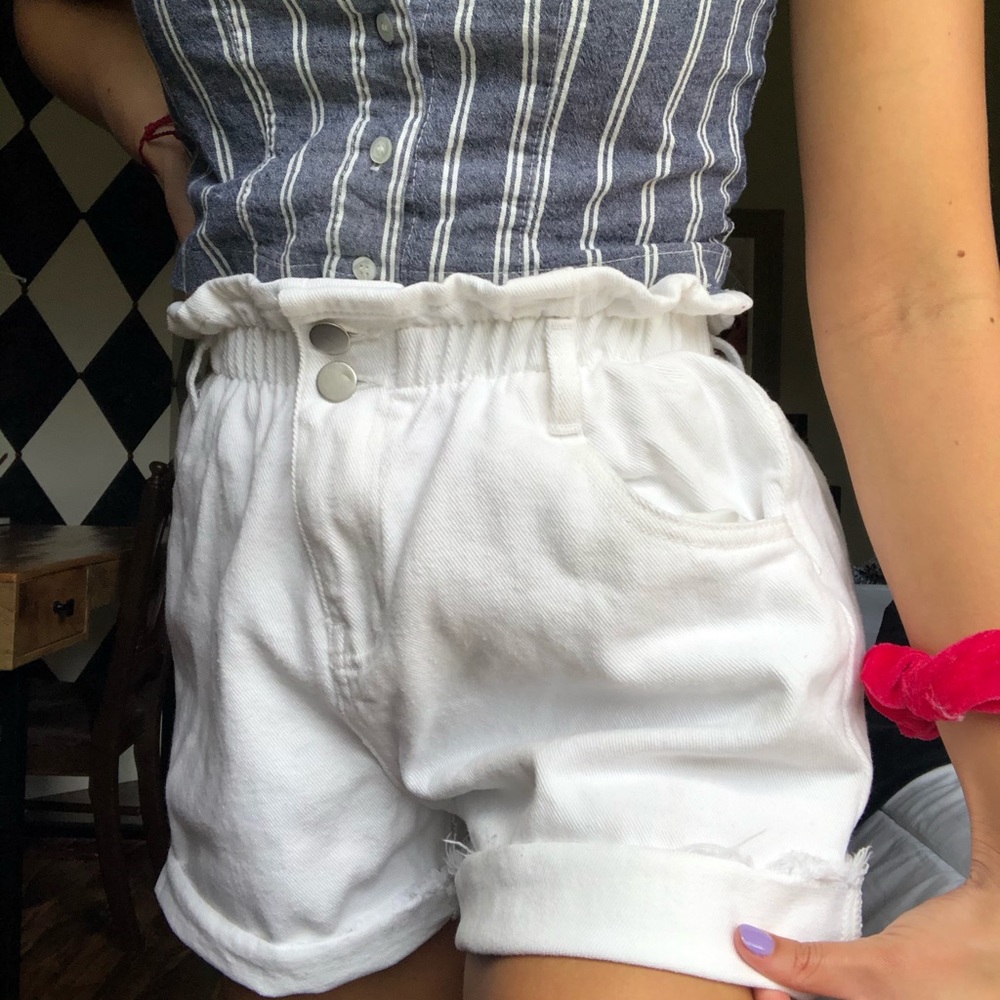 PrincessPoly white paperbag shorts
